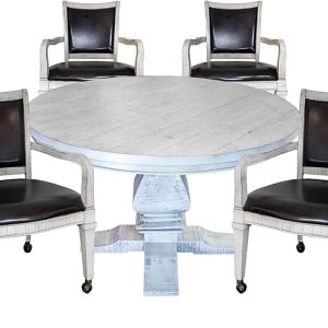 Blue Wave NG5019 30 in. Montecito 2-in-1 Poker Game Table Set, Driftwood